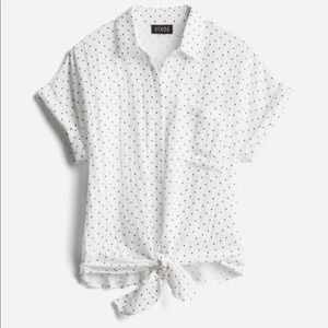 Black and white Polka dot blouse